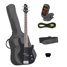 PB1BKPLUS Artist Black Electric Bass Guitar + Bonus Accessories