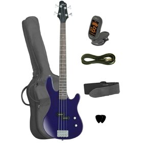 PB1TBBPLUS Artist Blue Bass Guitar + Bonus Accessories