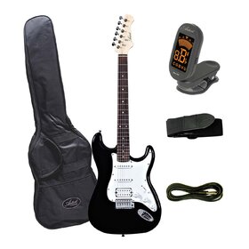 STHBKPLUS Artist Electric Guitar with Humbucker & 2 Single Coils + Bonus Accessories