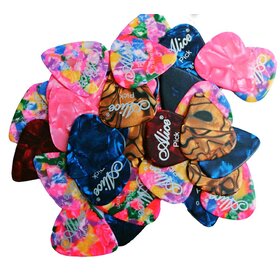 AP12A0.81 Coloured Celluloid Guitar Picks - 0.81mm/ 72 Pieces