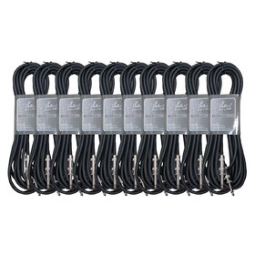 GS20 10 Pack | 20ft/6M Guitar Lead / Cable - Heat Shrink