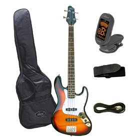 JB1SBPLUS Artist Electric Bass Guitar - Tobacco Sunburst + Bonus Accessories