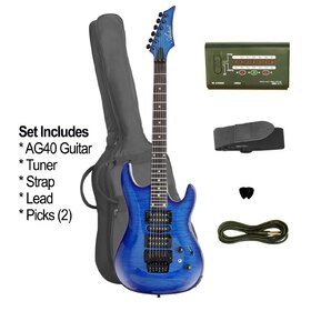 AG40FMBLSBPLUS Artist Blue Electric Guitar + Bonus Accessories