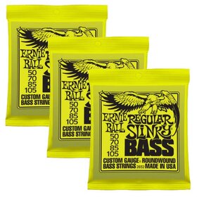 EB2832 Ernie Ball 2832 Regular Slinky Nickel Wound Bass Guitar Strings .50-.105 - 3 Sets