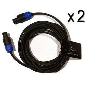 SS20 2 Pack | 20ft/6M Speaker Cable / Lead | Speakon to Speakon