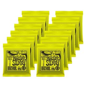 EB2221 12 Pack Ernie Ball 2221 Nickel Regular Slinky Electric Guitar Strings 10-46