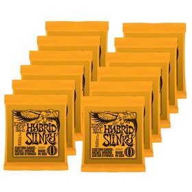 EB2222 12 Pack Ernie Ball 2222 Nickel Hybrid Slinky Electric Guitar Strings 9-46