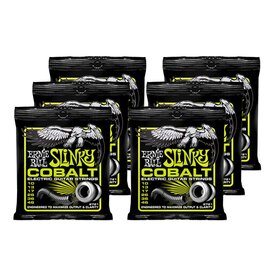 EB2721 6 Pack Ernie Ball 2721 Electric Guitar Strings Cobalt Regular Slinky (Lime) 10-46