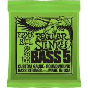 EB2836 3 Pack Ernie Ball 2836 Regular Slinky 5-String Bass Strings .45-.130