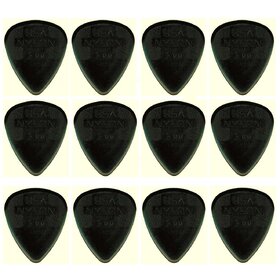 JD44R1.0Black Dunlop Nylon Standard Guitar Pick - Black 1.0mm 12 Pieces