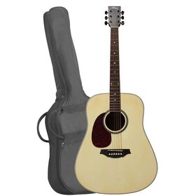 LSPLMNT(BB) Left Handed Beginner Acoustic Guitar Pack (Matt Natural) - Factory Second