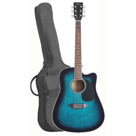 LSPCEQTBB (BB) Acoustic Electric Cutaway Guitar Pack - Blue - Factory fault