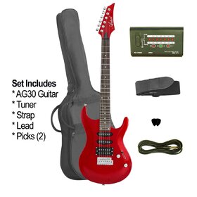 AG30TRDPLUS(BB) Artist Red Electric Guitar + Bonus Accessories - Factory Second