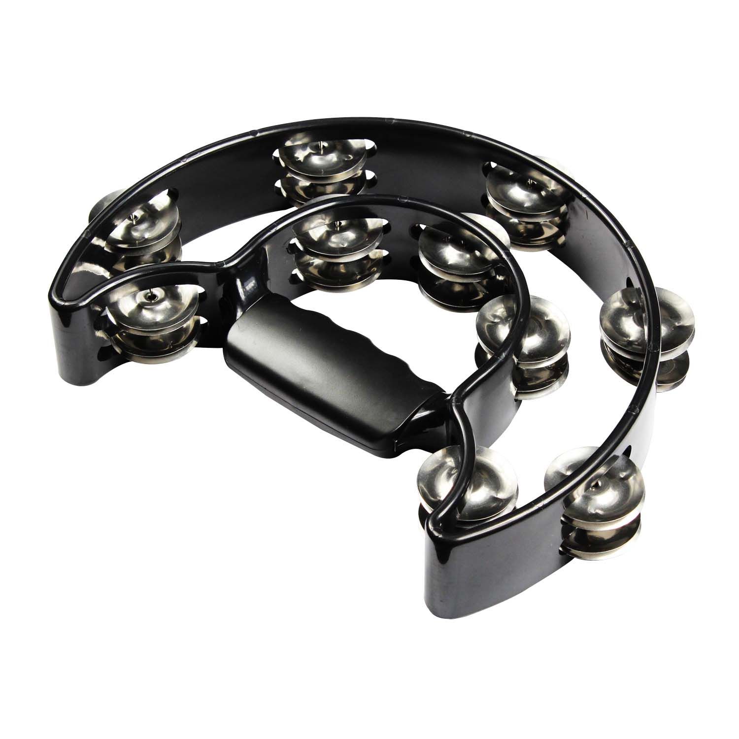 Artist ATB002 DoubleRing Half Moon Tambourine Black