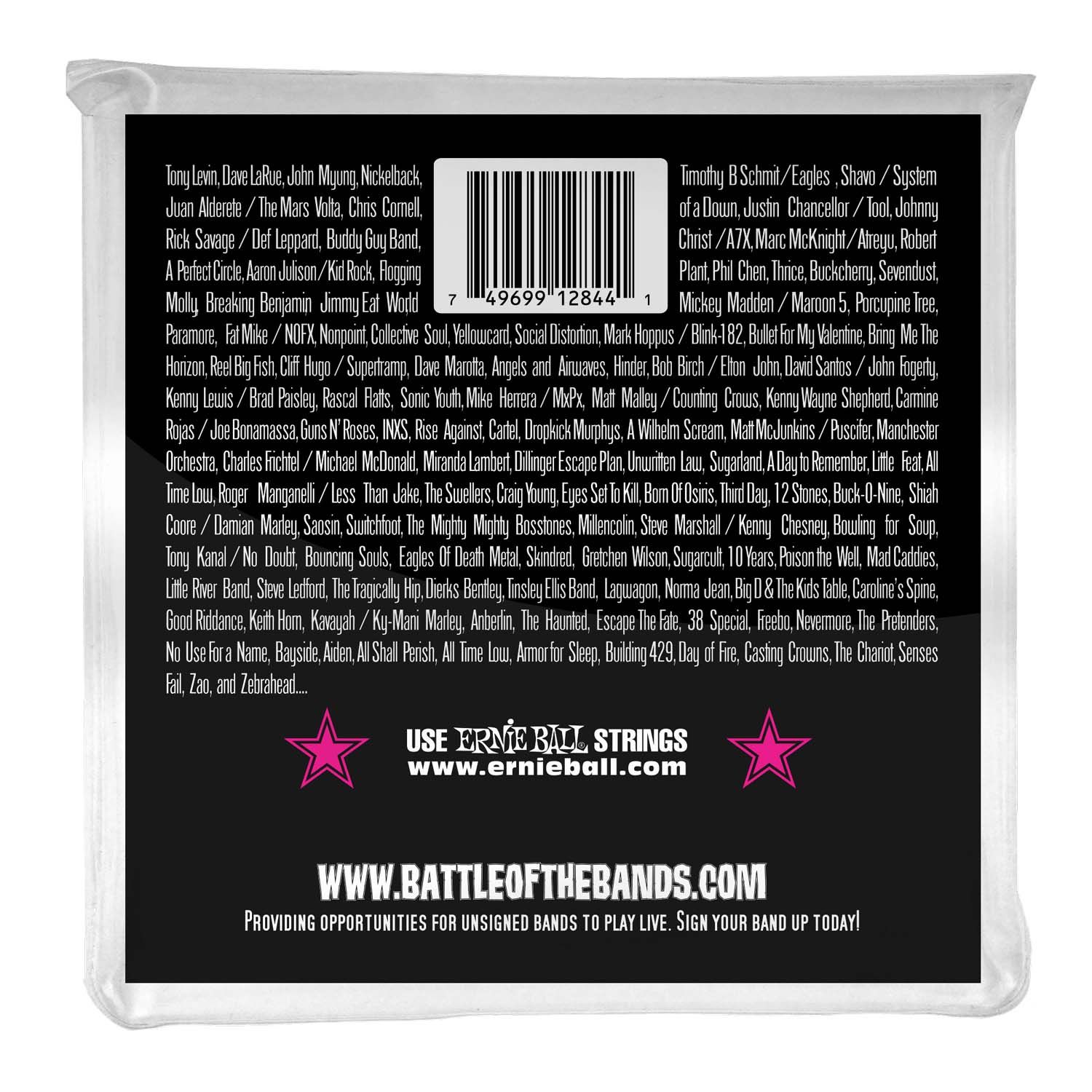 Ernie Ball 2844 Stainless Steel Super Slinky Bass Guitar Strings 45100