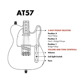 Artist AT57 Champagne Sparkle Electric Guitar w/ HS Pickups thumbnail