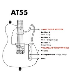 Artist AT55 Hot Pink Electric Guitar w/ HS Pickups thumbnail