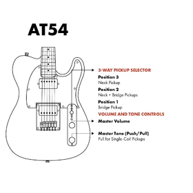 Artist AT54 Vintage Blonde Electric Guitar w/ Bullbucker Pickups thumbnail