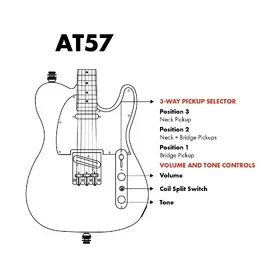 Customer Returned Artist AT57 Champagne Sparkle Electric Guitar w/ HS Pickups thumbnail