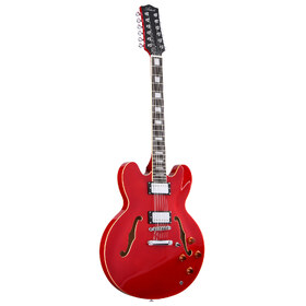 Artist Cherry12 12 String Semi-Hollow Electric Guitar w/ Black Case thumbnail