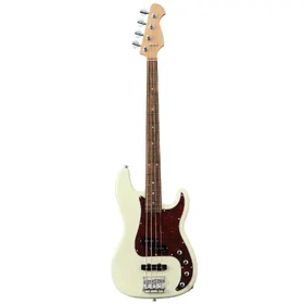 Artist APJ4A Vintage White Active / Passive Bass Guitar & Padded Bag thumbnail