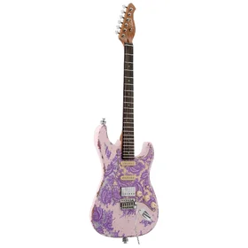 Customer Returned Artist AS72 Purple Paisley Aged Electric Guitar w/ HSS Pickups thumbnail