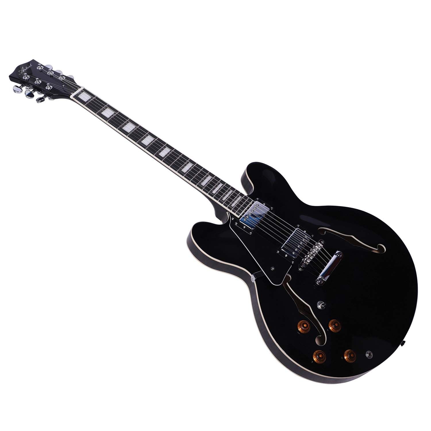 Artist BLACK58 Black Left Handed Semi Hollow Electric Guitar