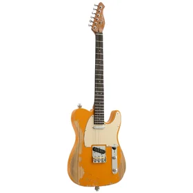 Customer Returned Artist AT53 Mustard Aged Electric Guitar w/ Hot Single Coil Pickups thumbnail