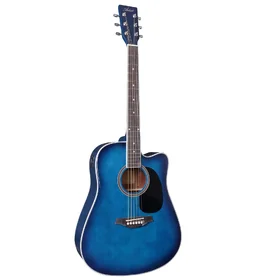 Factory 2nd Artist LSPC Blue Beginner Acoustic w/ Cutaway Guitar Pack thumbnail