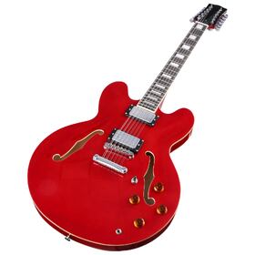Artist Cherry12 12 String Semi-Hollow Electric Guitar w/ Black Case thumbnail
