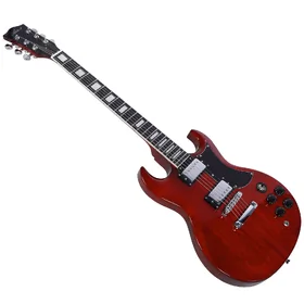 Artist AG100 Red Electric Guitar w/ Bullbucker Pickups & Black Case thumbnail