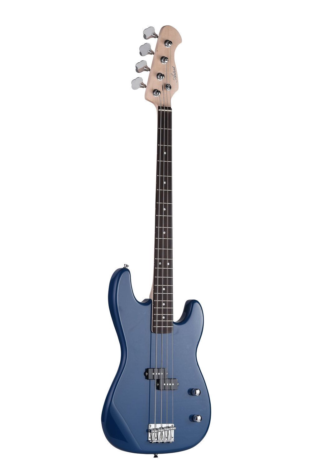 Artist PB2 Blue Electric Bass Guitar with Accessories