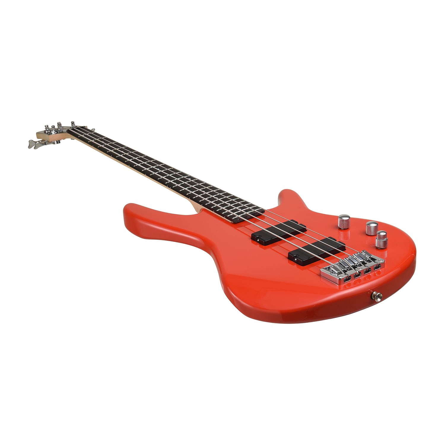 Artist AG105RD Solid Red Electric Bass Guitar + Amp and Accessories
