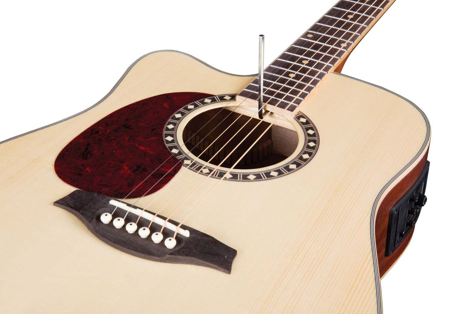 Damaged Artist D75CEQL Left Handed Acoustic Electric Guitar Solid Spru