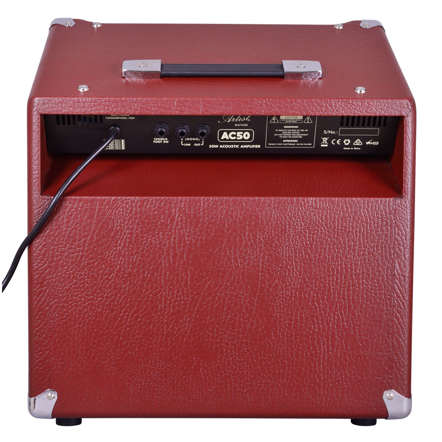 Artist AC50 50W Tilt Back Acoustic Amplifier with FX & Mic Channel