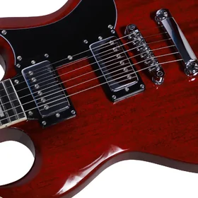 Artist AG100 Red Electric Guitar w/ Bullbucker Pickups & Black Case thumbnail