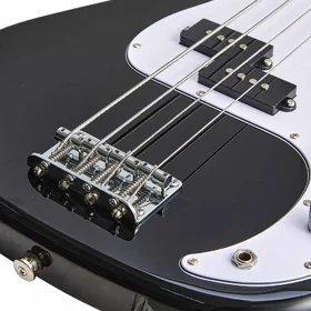 Artist APG Black Bass Guitar w/ Accessories & 15 Watt Amp thumbnail