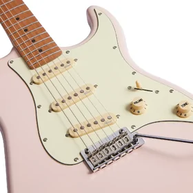 Artist ASMPP Pastel Pink Electric Guitar w/ Single Coil Pickups thumbnail