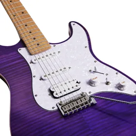 Artist AS30 Purple Flame Electric Guitar w/ HSS Pickups thumbnail