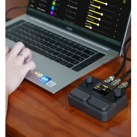 Soran JME03A Grey Tiny Stomp Desktop Multi Effects Processor w/ NAM Loader thumbnail