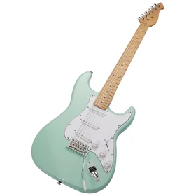 Customer Returned Artist AS10 Vintage Green Electric Guitar w/ Single Coil Pickups & Padded Bag thumbnail