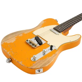 Customer Returned Artist AT53 Mustard Aged Electric Guitar w/ Hot Single Coil Pickups thumbnail