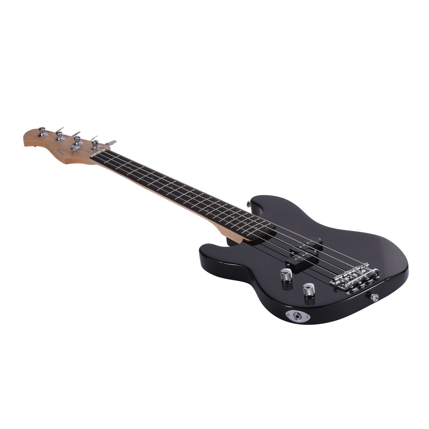 Artist PB34L Black 3/4 Size Left Handed Bass Guitar + Accessories