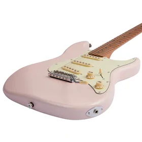 Artist ASMPP Pastel Pink Electric Guitar w/ Single Coil Pickups thumbnail