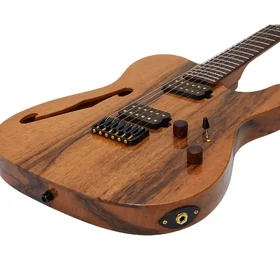 Customer Returned Artist AT Limba Semi-Hollow Natural Electric Guitar w/ Humbucker Pickups & Padded Bag thumbnail