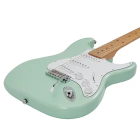 Customer Returned Artist AS10 Vintage Green Electric Guitar w/ Single Coil Pickups & Padded Bag thumbnail