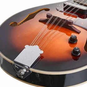 Damaged Artist MDA100EQ+C Sunburst Mandolin w/ Pickup & Black Hard Case thumbnail