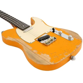 Customer Returned Artist AT53 Mustard Aged Electric Guitar w/ Hot Single Coil Pickups thumbnail