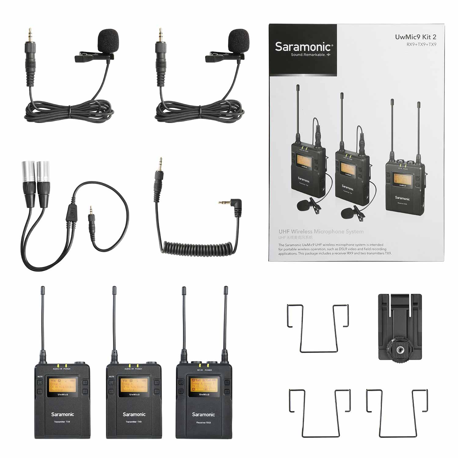 Saramonic UwMic9 KIT2 UHF Wireless Lavalier Microphone System