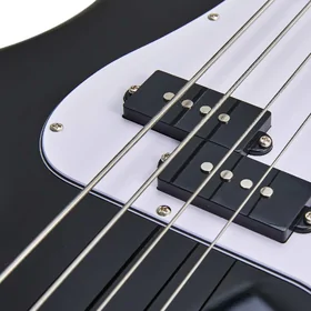 Artist APG Black Bass Guitar w/ Pickguard & Accessories thumbnail